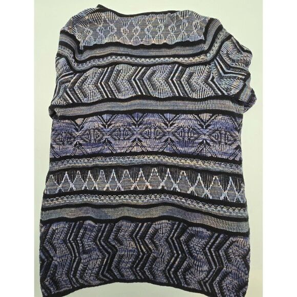 Lucky Lotus Womens Multicolor Patterned Cardigan Sweater Size L - Picture 4 of 8